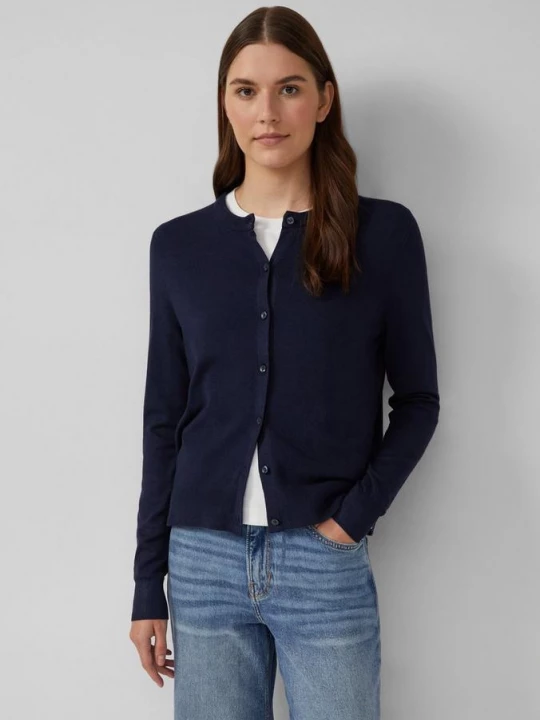 Foto van product Fijn gebreid vest van viscosemix s.Oliver blauw