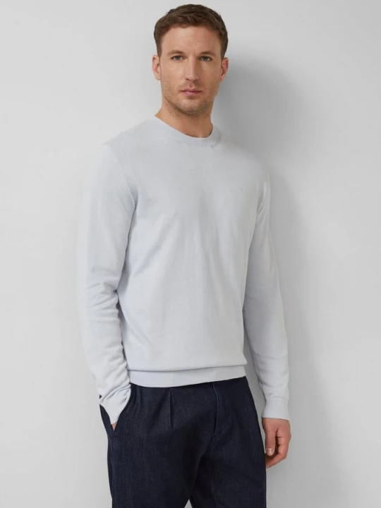 Foto van product Fijn gebreide trui van een katoenmix s.Oliver blauw