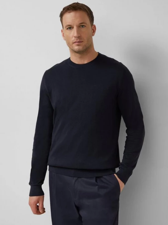 Foto van product Fijn gebreide trui van een katoenmix s.Oliver blauw