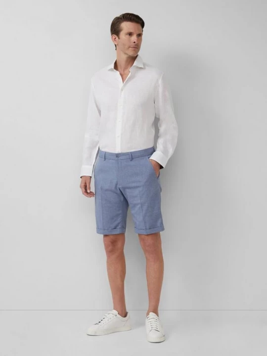 Foto van product Fijne bermuda met motief en een regular fit s.Oliver blauw