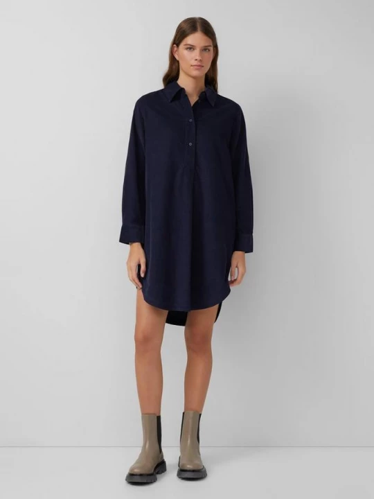 Foto van product Fijne corduroy jurk in een ontspannen pasvorm met steekzakken s.Oliver blauw