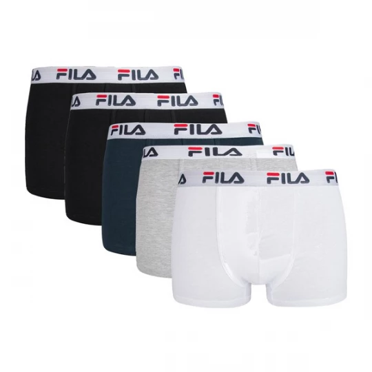 Foto van product FILA Boxershorts donkerblauw / lichtgrijs / zwart / wit