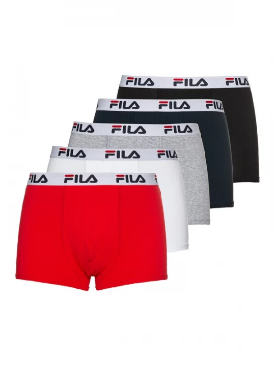 Foto van product FILA Boxershorts grijs gemêleerd / rood / zwart / wit