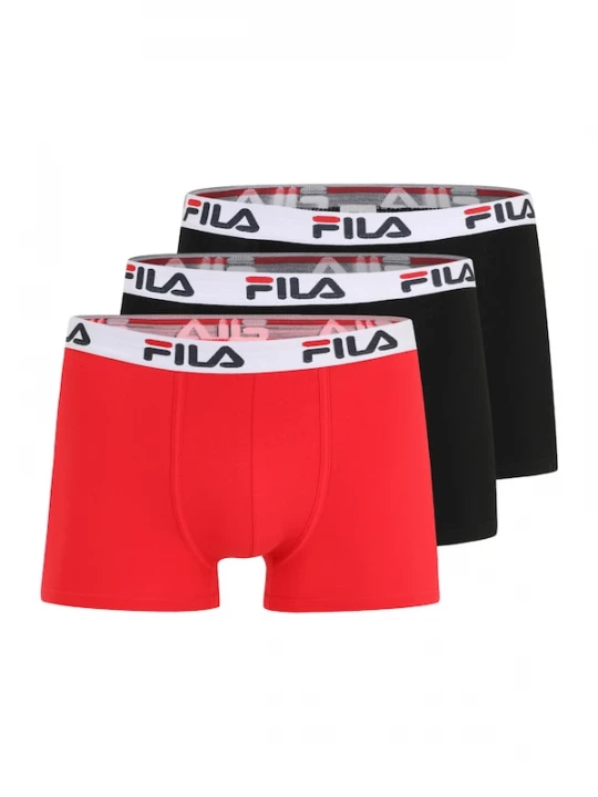 Foto van product FILA Boxershorts knalrood / zwart / wit
