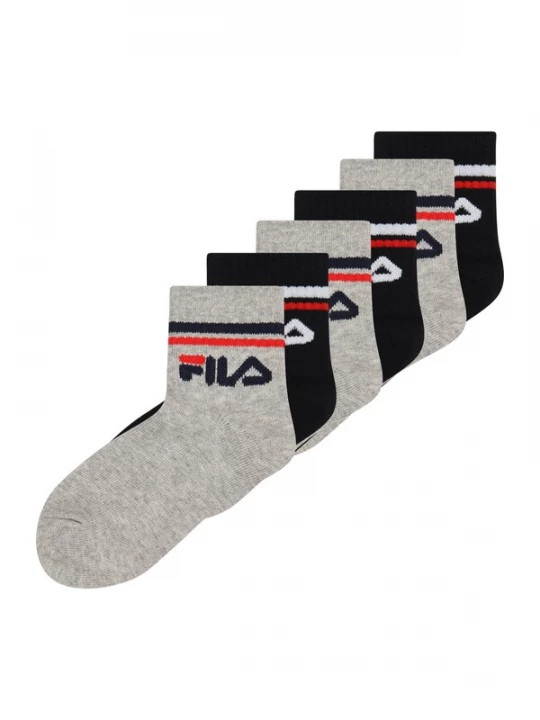 Foto van product FILA Sokken grijs gemêleerd / rood / zwart / wit