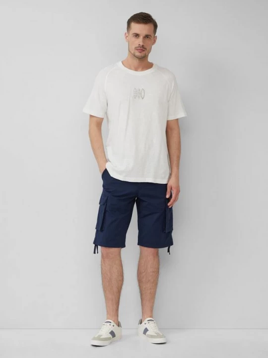 Foto van product File: cargobermuda met een relaxed fit met structuur s.Oliver blauw
