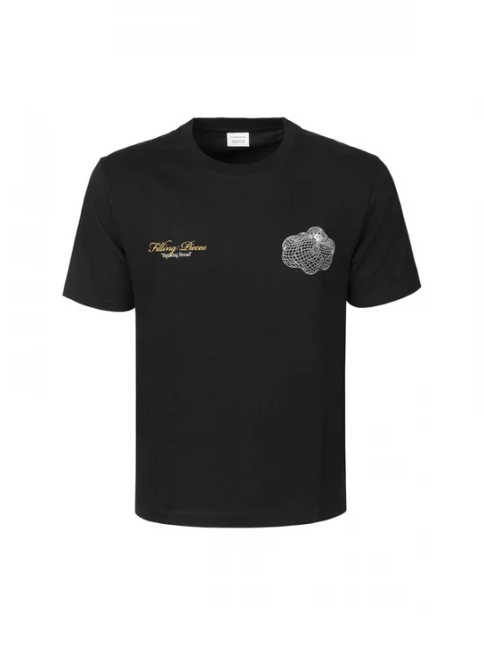 Foto van product Filling Pieces Shirt 'Citrus' lichtgeel / zwart / wit