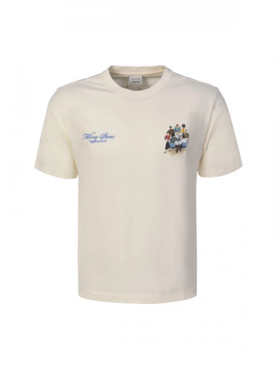 Foto van product Filling Pieces Shirt 'Supper' crème / lichtblauw / geel / zwart
