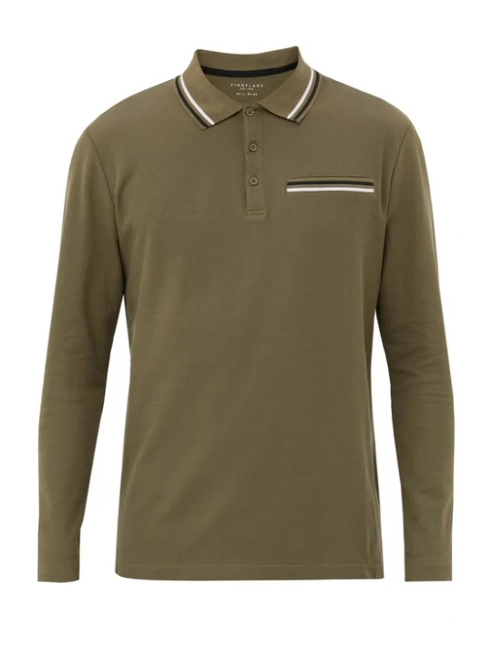 Foto van product Finn Flare Shirt 'Classic' donkergroen