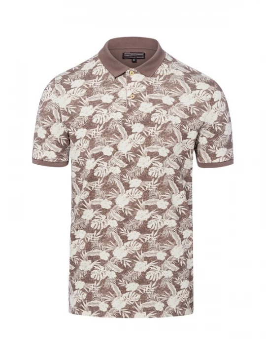 Foto van product Finshley & Harding Shirt bruin / wit