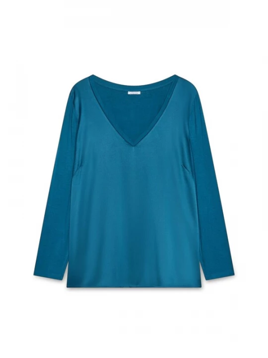 Foto van product Fiorella Rubino Blouse blauw gemêleerd