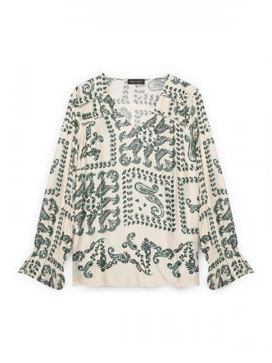 Foto van product Fiorella Rubino Blouse grasgroen