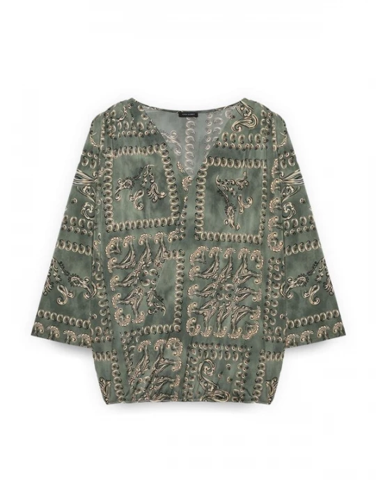 Foto van product Fiorella Rubino Blouse grasgroen