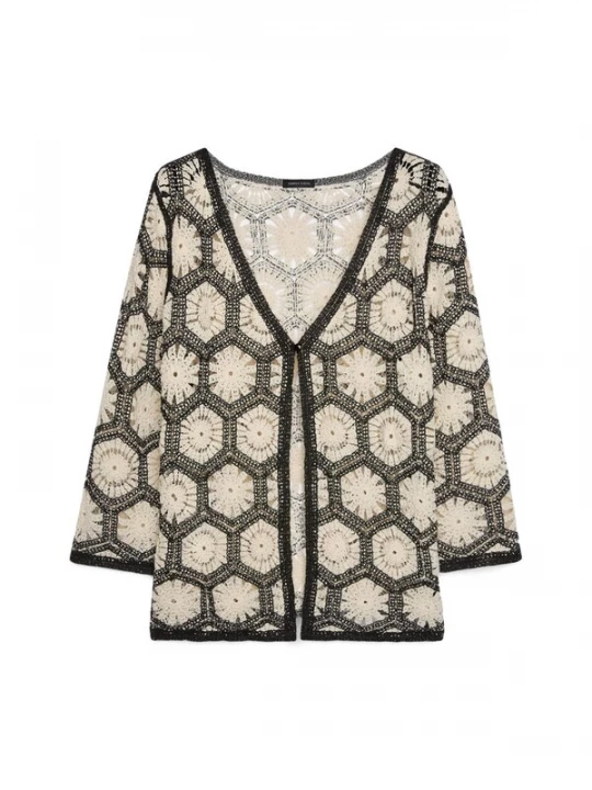 Foto van product Fiorella Rubino Gebreid vest zwart
