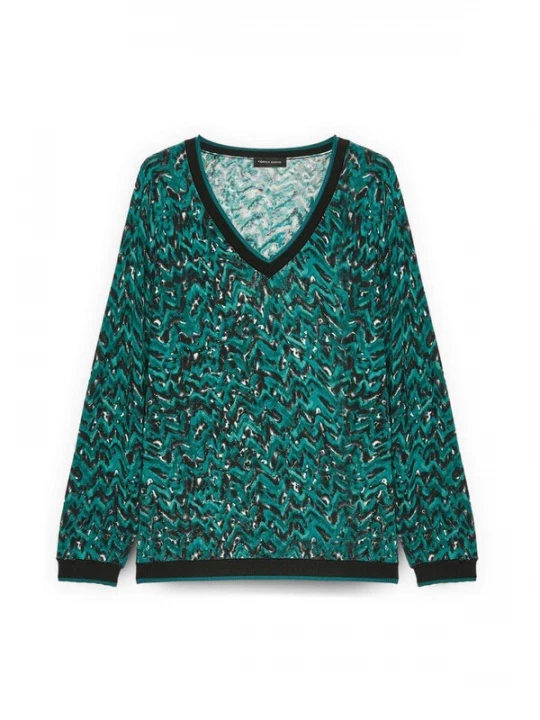 Foto van product Fiorella Rubino Trui blauw gemêleerd