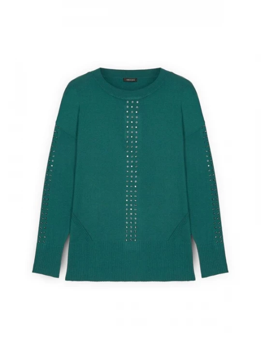 Foto van product Fiorella Rubino Trui blauw gemêleerd