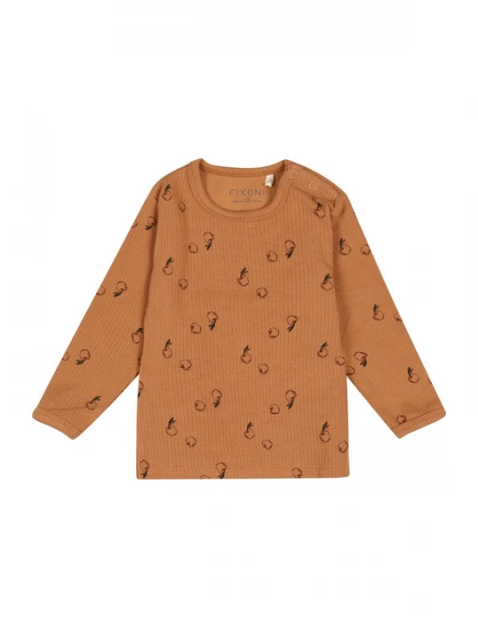 Foto van product Fixoni Shirt lichtbruin / spar / bourgogne