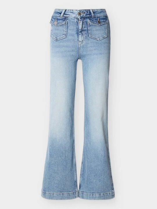 Foto van product Flared Jeans Gina Tricot lichtblauw denim