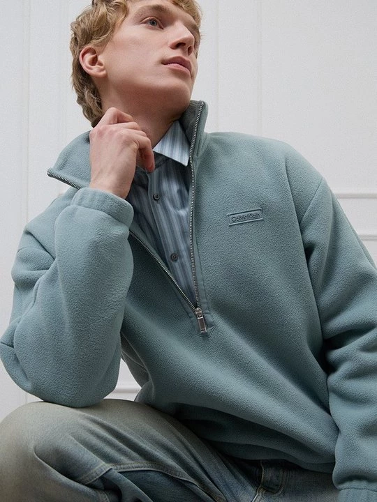 Foto van product Fleece trui Calvin Klein blauw
