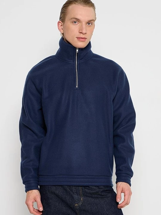 Foto van product Fleece trui Denham donkerblauw