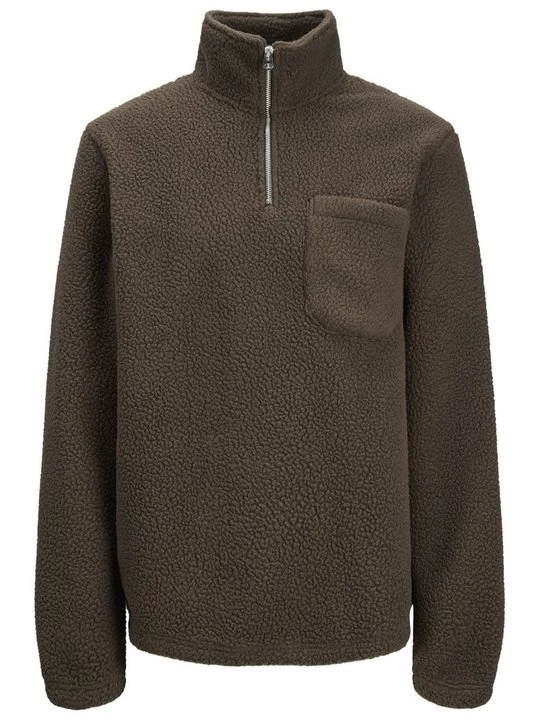 Foto van product Fleece trui Jack&Jones donkerbruin