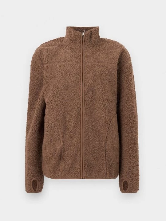 Foto van product Fleecejas Pieces bruin