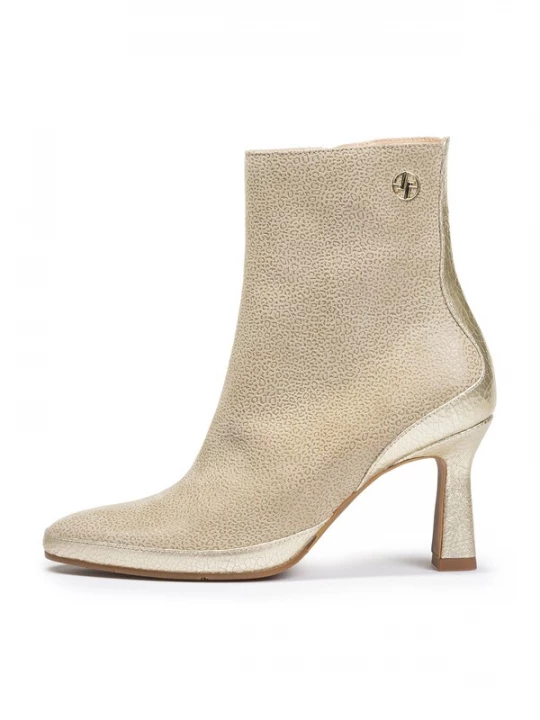 Foto van product Floris van Bommel Enkellaarsje 'Saxi 01' lichtbeige / goud