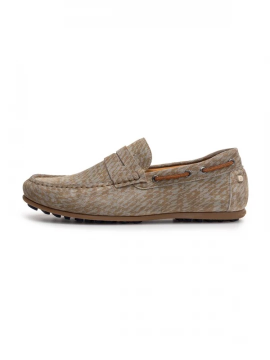 Foto van product Floris van Bommel Mocassins 'De Drijver 02' blauw / lichtgrijs