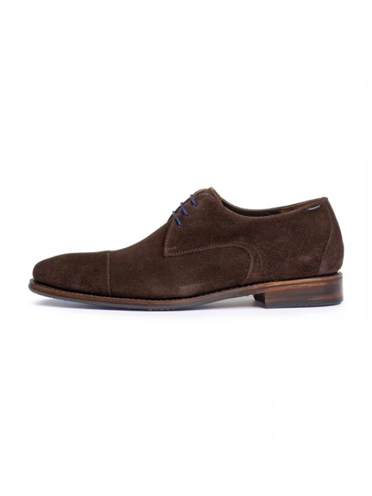 Foto van product Floris van Bommel Veterschoen 'De Loper 16' donkerbruin