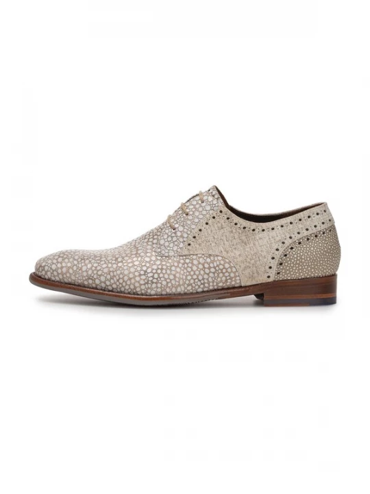 Foto van product Floris van Bommel Veterschoen 'De Stapper 39' beige / wit