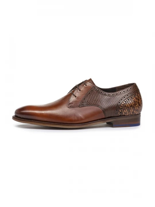 Foto van product Floris van Bommel Veterschoen 'De Stapper 39' cognac