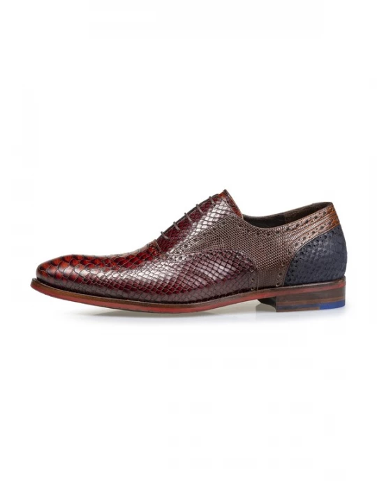 Foto van product Floris van Bommel Veterschoen 'De Stapper 5' bruin / zwart
