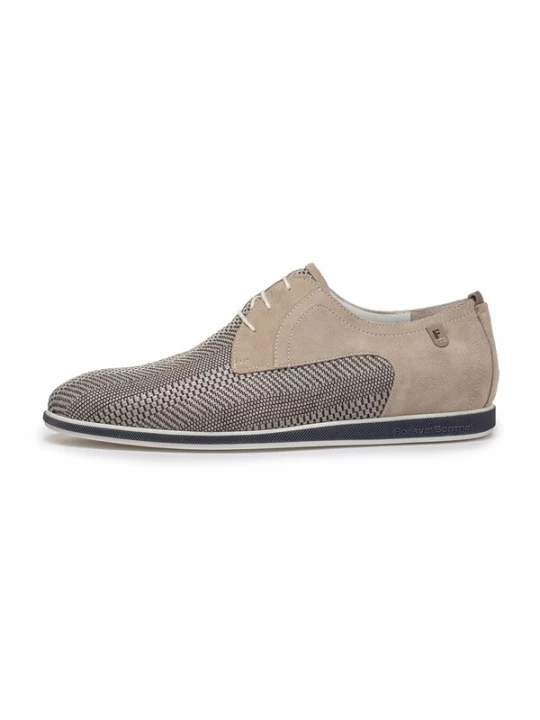 Foto van product Floris van Bommel Veterschoen 'Presli 02' ecru / donkerbruin / taupe