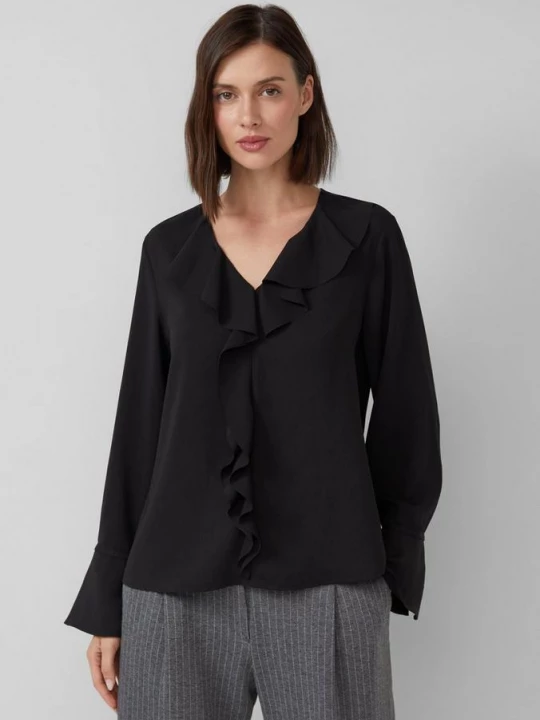 Foto van product Flounce blouse met lange mouwen en manchetten s.Oliver zwart