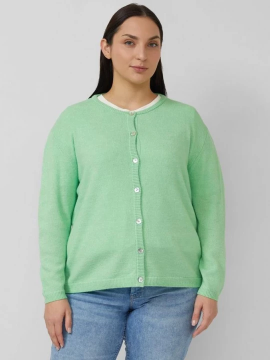 Foto van product Fluffy vest van katoenmix s.Oliver groen
