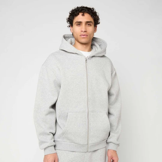 Foto van product Fluffy Zip Hoody Urban Classics grijs