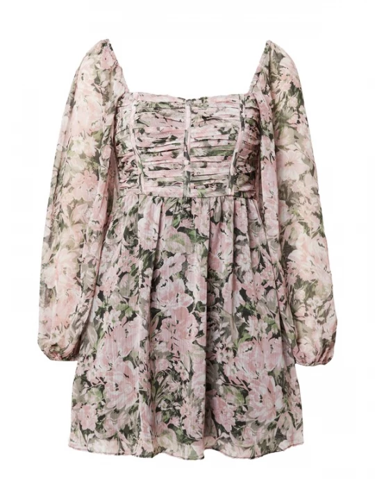 Foto van product Forever New Jurk 'Romana' grasgroen / poederroze