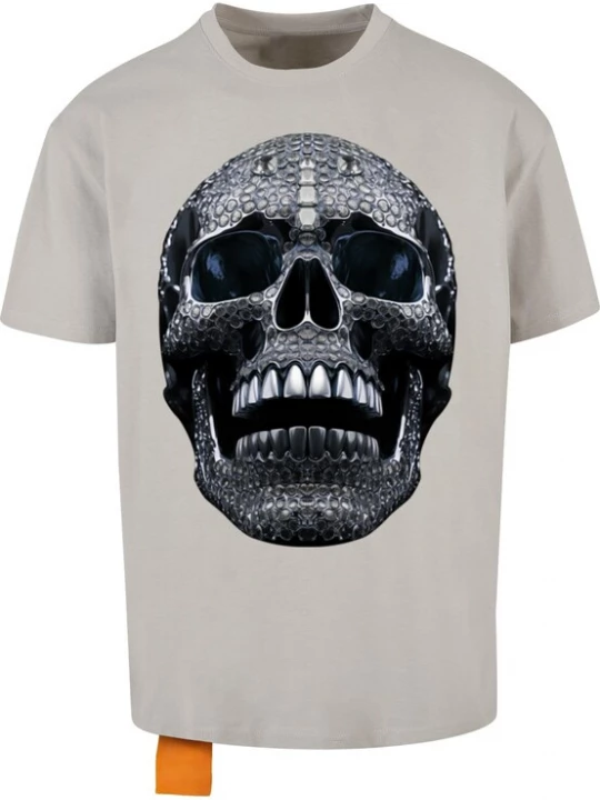 Foto van product Forgotten Faces Shirt 'Diamond Skull' blauw / antraciet / greige / oranje