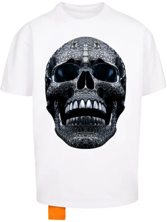Foto van product Forgotten Faces Shirt 'Diamond Skull' blauw / grijs / zwart / wit
