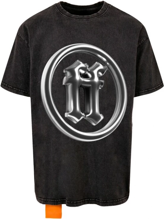 Foto van product Forgotten Faces Shirt 'Radiant' zilvergrijs / zwart