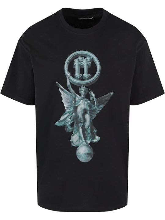 Foto van product Forgotten Faces Shirt 'Rueling The World' duifblauw / zwart