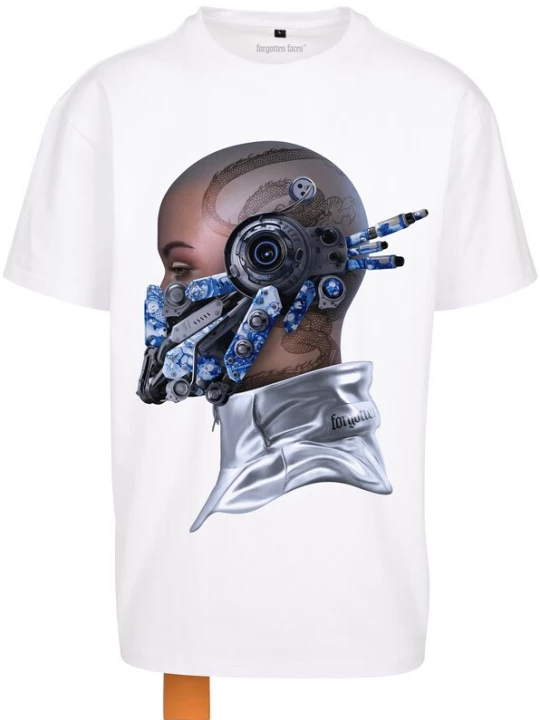Foto van product Forgotten Faces Shirt 'The Mask' blauw / zilvergrijs / zwart / wit