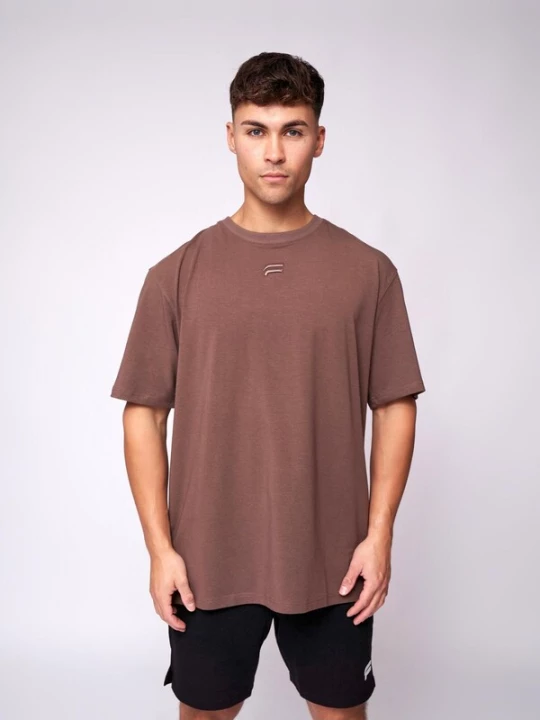 Foto van product Fortex Fitness Shirt 'Essential Oversized T-shirt' chocoladebruin