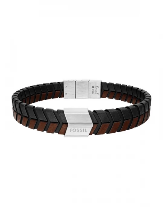 Foto van product FOSSIL Armband donkerbruin / zilver