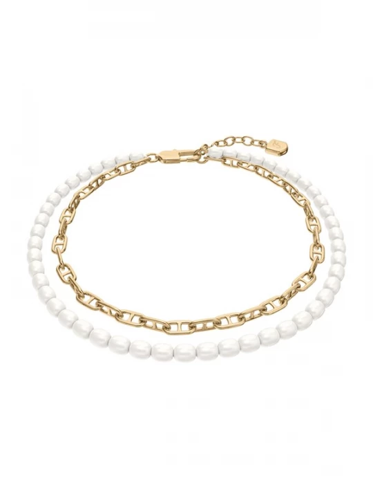 Foto van product FOSSIL Armband 'Heritage' goud / wit