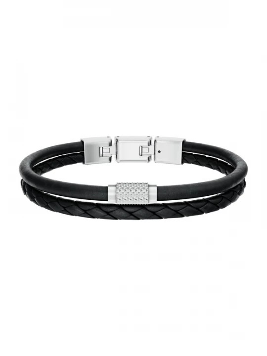 Foto van product FOSSIL Armband 'Machine' zwart / zilver