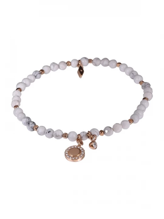 Foto van product FOSSIL Armband 'VINTAGE MOTIFS' grijs / wit