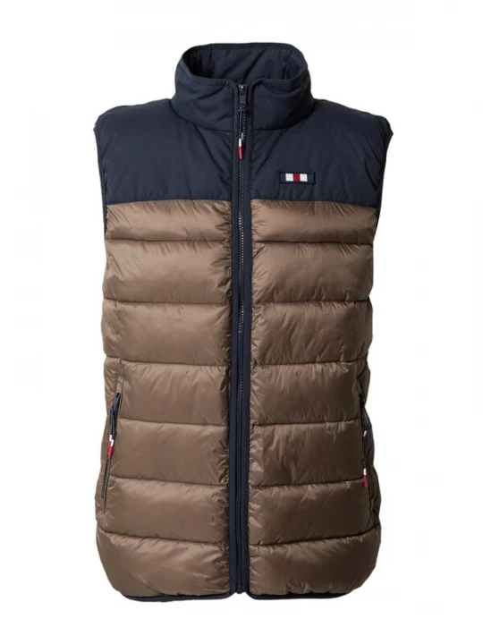 Foto van product FQ1924 Bodywarmer 'Vinncent' navy / bruin / rood / wit