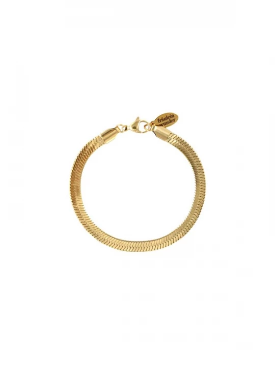 Foto van product Fräulein Wunder Armband 'Snake Breit' goud