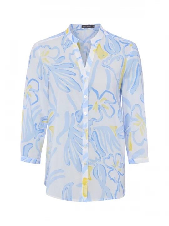 Foto van product Franco Callegari Blouse blauw / geel / wit